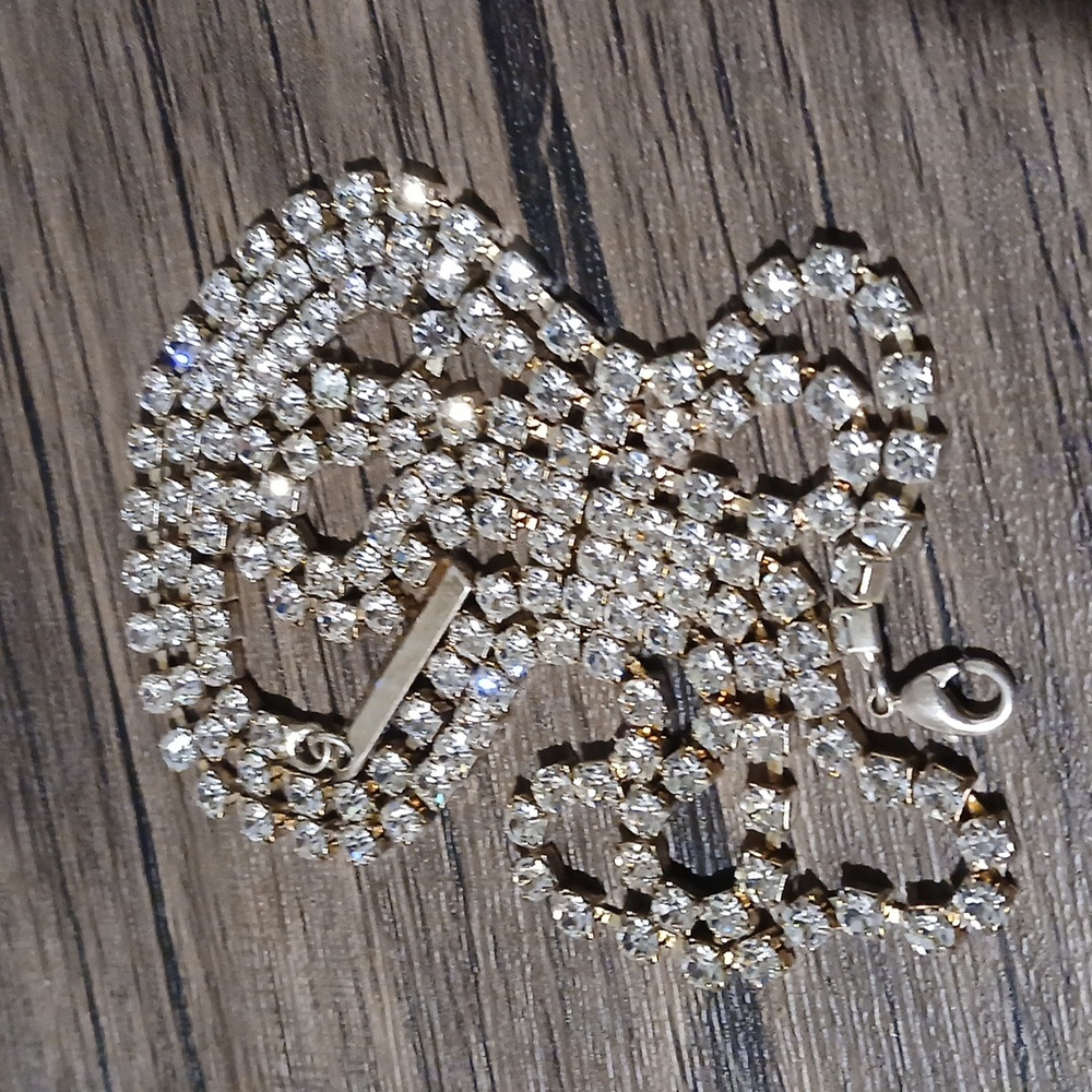 Blingy Shimmery Rhinestones Belt Or Long Necklace! 3' QUALITY!
